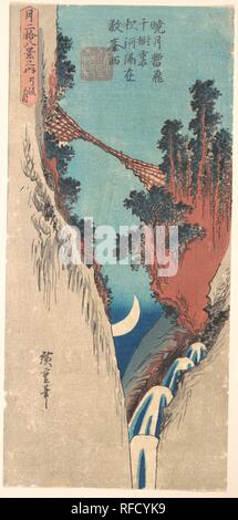 Zumihari Zuki Bow Lune. Artiste : Utagawa Hiroshige (Japonais, Tokyo (EDO) 1797-1858 Tokyo (EDO)). Culture : le Japon. Dimensions : 14 7/8 x 6 15/16 in. (37,8 x 17,6 cm). Date : 1797-1858. Musée : Metropolitan Museum of Art, New York, USA. Banque D'Images