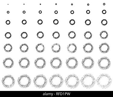 Ensemble avec une séquence d'explosion de confettis. Animation d'un artifice d'explosion. Vector illustration. Illustration de Vecteur