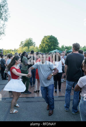 Westergasterrain nuit salsa, Amsterdam, Pays-Bas Banque D'Images