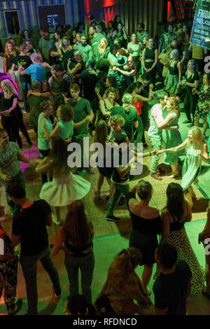 Westergasterrain nuit salsa, Amsterdam, Pays-Bas Banque D'Images