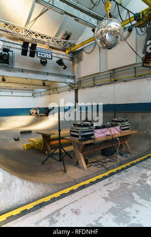 Skate Cafe, Amsterdam Noord, Pays-Bas Banque D'Images