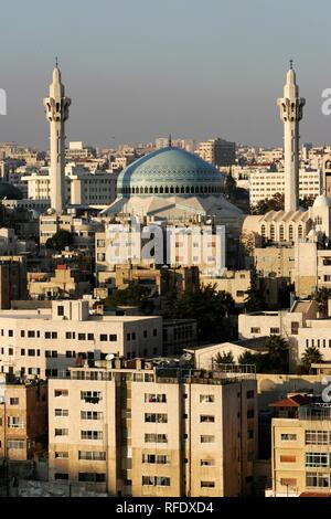 Le roi Abdallah Mosquée, quartier Al-Abdali, Amman, Jordanie Banque D'Images