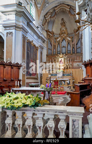 Basilique della Collegiata. Catane Sicile Italie Banque D'Images