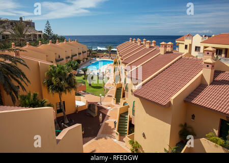 Espagne, Canaries, La Gomera. Valle Gran Rey. Beach resort Las Tres Palmeras. Banque D'Images
