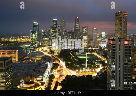 SGP, Singapour : toits de la ville. | Banque D'Images