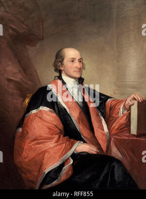 John Jay. En date du : 1794. Dimensions : hors tout : 131 x 102 cm (51 9/16 x 40 3/16 in.) : 164,5 x 135,9 encadrée) x 11,1 cm (64 3/4 x 53 1/2 x 4 3/8 in.). Médium : Huile sur toile. Musée : National Gallery of Art, Washington DC. Auteur : GILBERT STUART. STUART, GILBERT. Banque D'Images