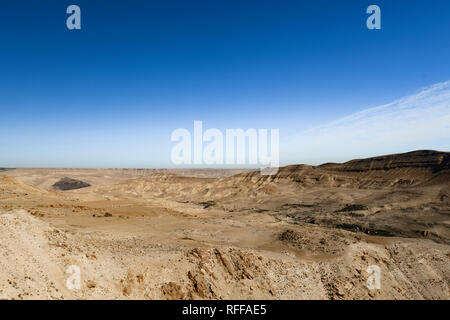 Vu de l'incroyable canyon Kings Highway en Jordanie. Banque D'Images