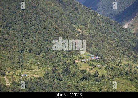 Villages de l'Himalaya, Népal Banque D'Images