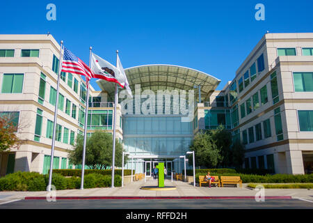 L'entreprise Apple campus à silicone valley, une boucle de l'infini Banque D'Images