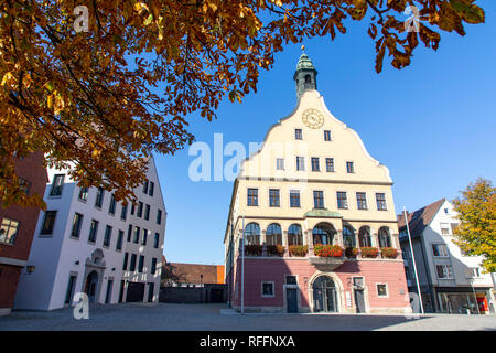 Ulm, vieille ville, le Schwšrhaus, à la Chambre, aujourd'hui Hostellerie Geroldswil Swiss Q de l'histoire de la ville Ulm, Allemagne Banque D'Images