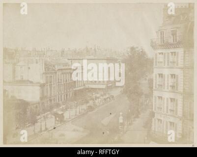 Vue sur les boulevards à Paris. Artiste : William Henry Fox Talbot (1800-1877) Lacock, Dorset. Date : mai 1843. Musée : Metropolitan Museum of Art, New York, USA. Banque D'Images