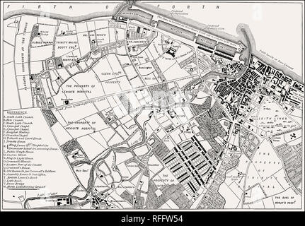 Plan de Leith, 1804, Édimbourg, Écosse Banque D'Images