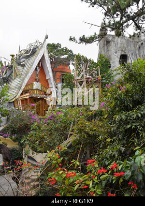 Dalat, Vietnam - 24 décembre 2017. Le Crazy House ou accrocher Nga, une attraction touristique dans la région de Dalat. Cette chambre de style féerique a été construit comme un pr Banque D'Images