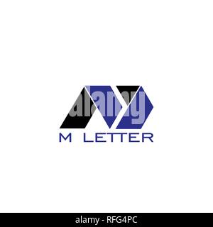 Lettre M Lettre M. logo logo graphique, design de logo d'entreprise. Illustration de Vecteur
