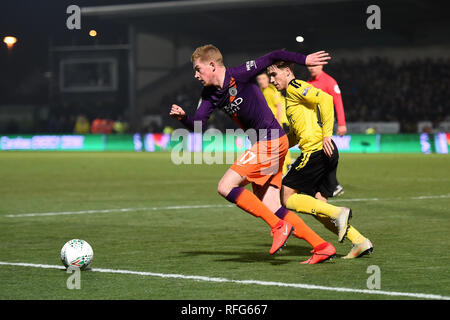 BURTON ON TRENT, Royaume-Uni 23 janvier. Le milieu de terrain de Manchester City Kevin de Bruyne (17) au cours de l'Carabao Cup match entre Burton Albion et Manchester City au stade de Pirelli, Burton upon Trent le mercredi 23 janvier 2019. (Crédit : MI News & Sport) Banque D'Images