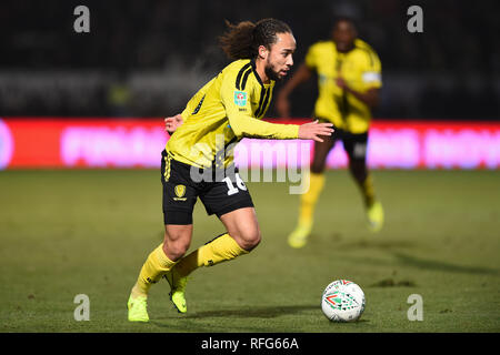 BURTON ON TRENT, Royaume-Uni 23 janvier. Burton Albion terrain Marcus (16) au cours de l'Carabao Cup match entre Burton Albion et Manchester City au stade de Pirelli, Burton upon Trent le mercredi 23 janvier 2019. (Crédit : MI News & Sport) Banque D'Images