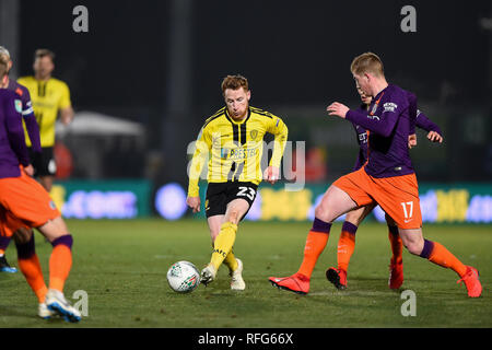 BURTON ON TRENT, Royaume-Uni 23 janvier. Burton Albion terrain Stephen Quinn (23) au cours de l'Carabao Cup match entre Burton Albion et Manchester City au stade de Pirelli, Burton upon Trent le mercredi 23 janvier 2019. (Crédit : MI News & Sport) Banque D'Images