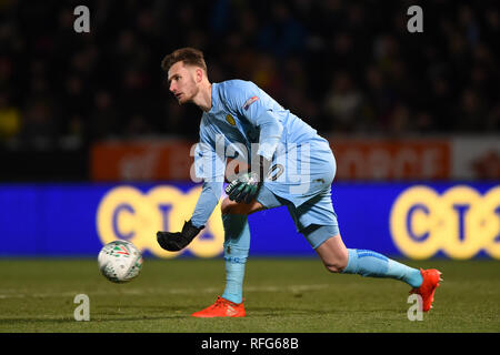 BURTON ON TRENT, Royaume-Uni 23 janvier. Burton Albion gardien Bradley Collins (40) au cours de l'Carabao Cup match entre Burton Albion et Manchester City au stade de Pirelli, Burton upon Trent le mercredi 23 janvier 2019. (Crédit : MI News & Sport) Banque D'Images