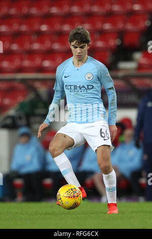 SUNDERLAND, Royaume-Uni 22ème janvier Iker Pozo de Manchester City pendant le match de quart de finale Trophée Checkatrade entre Sunderland et Manchester City sous 23s dans le stade de la lumière, Sunderland, le mardi 22 janvier 2019. (Crédit : Mark Fletcher | MI News & Sport Ltd) ©MI News & Sport Ltd. Banque D'Images