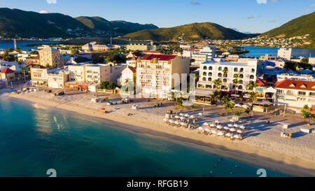 Philipsburg, Saint Martin, St Martin, Saint Martin de la mer des Caraïbes Banque D'Images