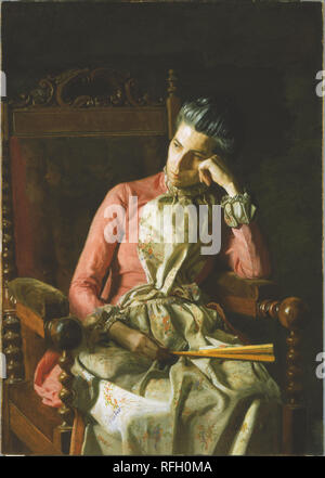 Miss Amelia Van Buren. Date/Période : Ca. 1891. La peinture. Huile sur toile. Hauteur : 114 cm (44,8 in) ; largeur : 81 cm (31,8 in). Auteur : Thomas Eakins. Banque D'Images