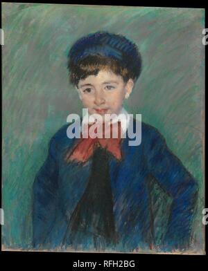 Portrait de Charles Dikran Kelekian, l'âge de 8 ans. Artiste : Mary Cassatt (Américain, Pittsburgh, Pennsylvanie 1844-1926 Mesnil-Théribus, Oise). Dimensions : 26 x 20 3/4 in. (66 x 52,7 cm). Date : 1908. Musée : Metropolitan Museum of Art, New York, USA. Banque D'Images