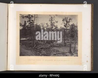 Champ de bataille d'Atlanta, Géorgie, 22 juillet 1864 n° 1. Artiste : George N. Barnard (Américain, 1819-1902). Date : 1860. Musée : Metropolitan Museum of Art, New York, USA. Banque D'Images