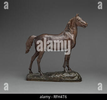 Étude de l'cheval pour la statue du Général George Henry Thomas. Artiste : John Quincy Adams Ward (Américain, Urbana, Ohio 1830-1910 New York). Dimensions : 20 x 18 x 5 in. (50,8 x 45,7 x 12,7 cm). Date : 1879, déposés après 1910. Cette statuette a été moulé après un modèle préliminaire pour le cheval en bronze Ward's statue équestre du général George Henry Thomas (1816-1870), un officier de l'Union pendant la guerre civile. Le monument a été commandé en 1874 par la société de l'Armée du Cumberland et dévoilé en 1879 ; il se trouve dans Thomas Circle à l'intersection du Massachusetts et du Vermont Banque D'Images