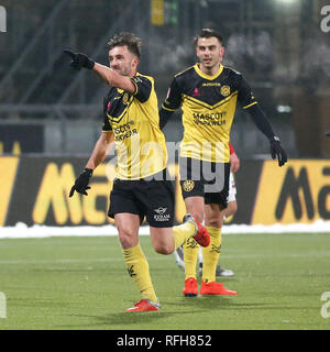 KERKRADE, Pays-Bas, 25-01-2019, football, Néerlandais Keuken Kampioen Divisie, Roda JC -jong AZ, Limbourg, saison 2018-2019, Roda player Mart Remans célébrant l'objectif Banque D'Images