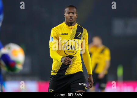BREDA, Pays-Bas, 25-01-2019, football, Stade Rat Verlegh du CNA, l'Eredivisie néerlandaise, de la saison 2018/2019, le joueur du CNA, Kastaneer Gervane pendant le match CNA - ADO. Banque D'Images