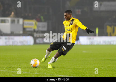 BREDA, Pays-Bas, 25-01-2019, football, Stade Rat Verlegh du CNA, l'Eredivisie néerlandaise, de la saison 2018/2019, le joueur du CNA Sullay Kaikai, pendant le match CNA - ADO. Banque D'Images