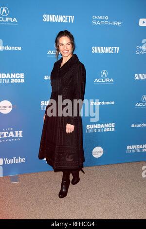 Park City, Utah, USA. 25 janvier 2019. Hilary Swank assiste à la Je suis mère premiere pendant Sundance Film Festival le 25 janvier 2019 à Park City, Californie. Photo : imageSPACE/MediaPunch MediaPunch Crédit : Inc/Alamy Live News Banque D'Images