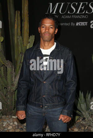 Hollywood, CA. 25 Jan, 2019. Benjamin Patterson, lors du lancement de l'Adam Franzino Muses, une exposition de photographies d'Art à lait dans Hollywood, Californie le Vendredi, Janvier 25, 2019. Credit : Faye Sadou/media/Alamy Punch Live News Banque D'Images