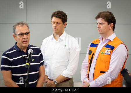 Belo Horizonte, Brésil. 26 janvier, 2019. MG - Belo Horizonte - 01/26/2019 - Visite de Jaïr, Bolsonaro à Brumadinho - Ministres ricardo salles de l'environnement et bento albuquerque des mines et de l'énergie après la rupture du barrage, le vendredi, 01/25/1919 Photo : Marcelo Alvarenga/AGIF : Crédit AGIF/Alamy Live News Banque D'Images