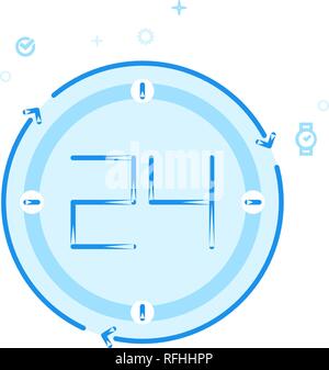 Une icône vecteur plate. Réception ouverte Symbole, Pictogramme, signe. Lumineux de Style. Design Monochrome bleu. Avc. modifiable Régler l'épaisseur de ligne. Illustration de Vecteur