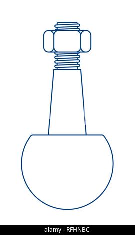 Illustration du contour du roulement à rotule rotule de Illustration de Vecteur