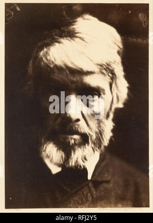 Thomas Carlyle. Date/période : 1867. L'impression. Épreuve à l'argent. Hauteur : 367 mm (14.44 in) ; Largeur : 259 mm (10.19 in). Auteur : Julia Margaret Cameron. Banque D'Images