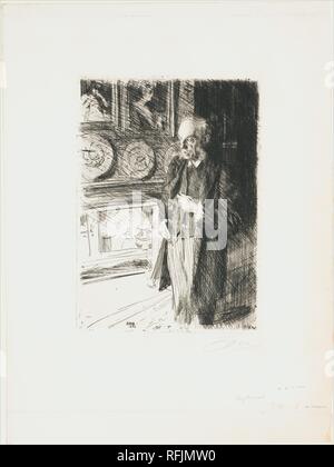 Henry Marquand. Artiste : Anders Zorn (suédois, Mora mora 1860-1920). Dimensions : Plateau : 10 7/8 × 7 13/16 in. (27,6 × 19,8 cm) : Feuille 18 x 13 7/8 à 11/16. (47,5 × 35,3 cm). Sitter : Henry G. Marquand. Date : 1893. Musée : Metropolitan Museum of Art, New York, USA. Banque D'Images