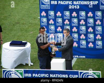 Cérémonie de remise des prix, 2013 IRB Pacific Nations Cup (1). Banque D'Images