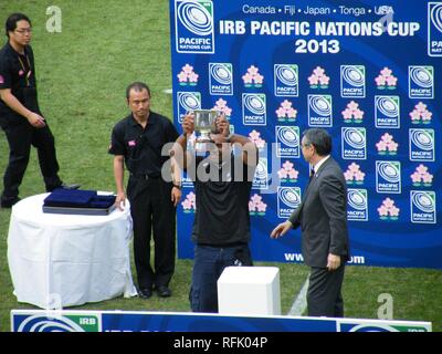 Cérémonie de remise des prix, 2013 IRB Pacific Nations Cup (2). Banque D'Images