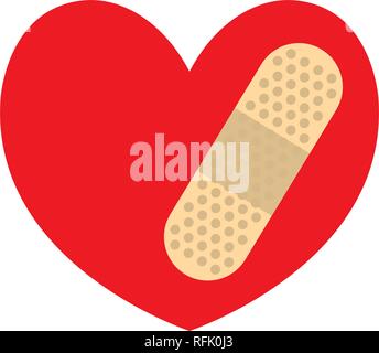 Heart cardio avec cure vector illustration design Illustration de Vecteur