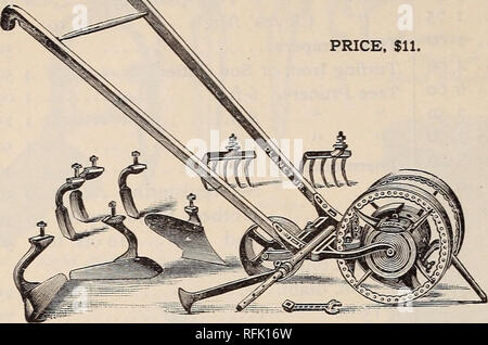 . Alfred Bridgeman seeds. Pépinière, New York (État), New York, catalogues, légumes, graines, fleurs, graines, catalogues, catalogues ; instruments agricoles, des catalogues. 32 ^lfred Bridgeman, 37 E. 19St., New York LA PLANÈTE JR. Instruments à main. Prix, 11 $.. La planète JR. Semoir combiné, ROUE HOE, cultivateur, le râteau et la charrue. Pris dans son ensemble, cette double approche de l'outil est la plus proche de perfec- tion pour les utilisations d'un jardinier qui peut très bien être conçu dans un seul outil. La planète JR. DOUBLE-VOLANT HOE, cultivateur, le râteau et la charrue. Le meilleur outil pour tous qui élèvent des oignons ou garden vege Banque D'Images