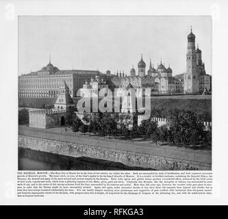 Le Kremlin, Moscou, Russie, Fédération de, 1893 Photographie Ancienne Banque D'Images