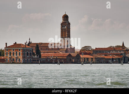 Entrée de Venise revenant de Murano tour, du nord de l'île, Venise, Italie Banque D'Images