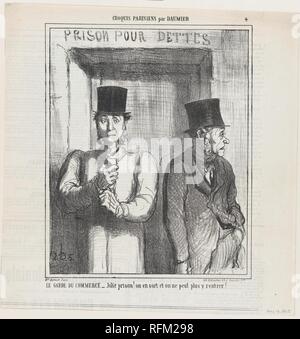 À l'huissier, tribunal de commerce de Paris, 'Croquis' publiée dans Le Charivari, le 13 mai 1865, DP877368 A RENCONTRÉ. Banque D'Images