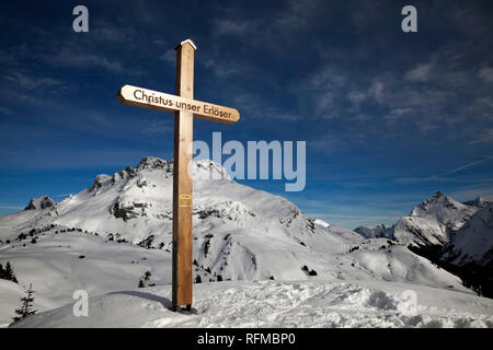 Sommet cross près de Lech am Arlberg Banque D'Images