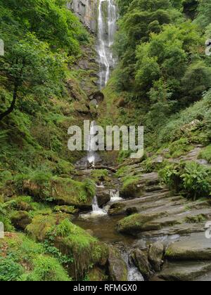 Pistyll Rhaeadr chute près de Llanrhaeadr-ym-Mochnant Banque D'Images