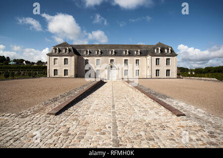 Immeuble à côté du château de Villandry, dans la vallée de la Loire, France Banque D'Images