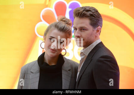 Melissa Roxburgh et Josh Dallas assister à NBC's New York mi saison Appuyez sur la princesse de Four Seasons Hotel New York le 24 janvier 2019 à New York. Banque D'Images