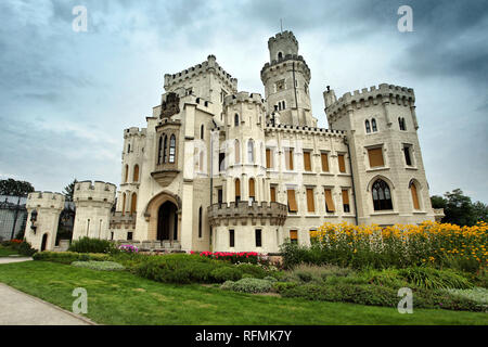 Renaissance Château Hluboka en République Tchèque Banque D'Images